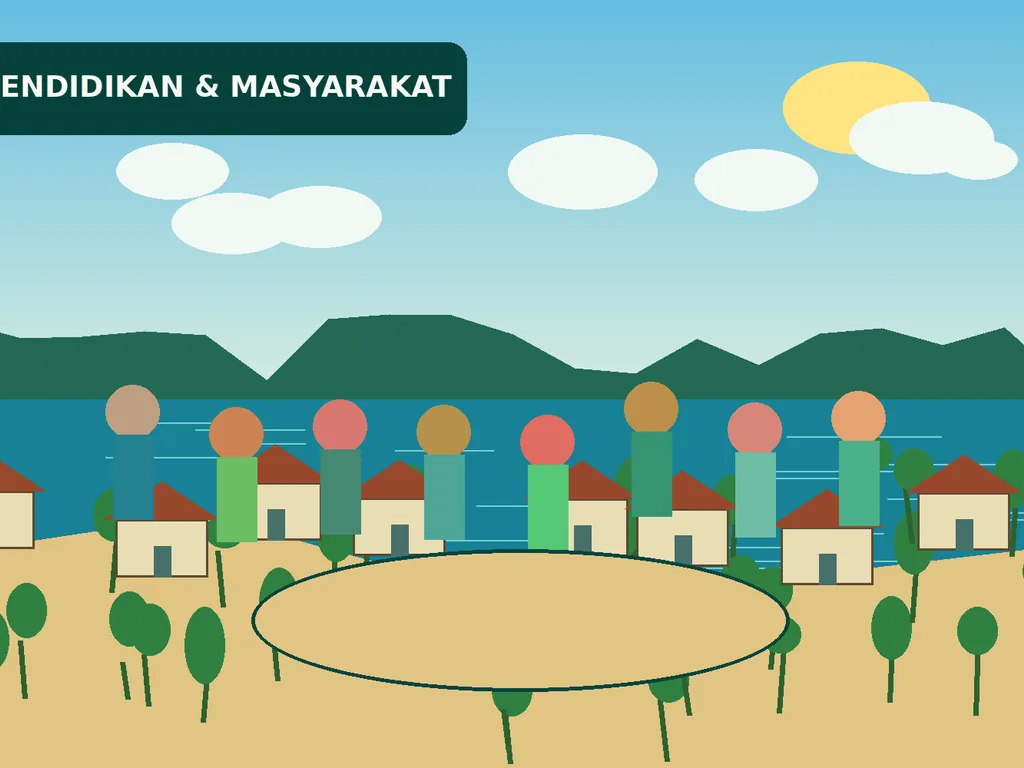 Ilustrasi Pertanian & pesisir dan perikanan Desa Berakit