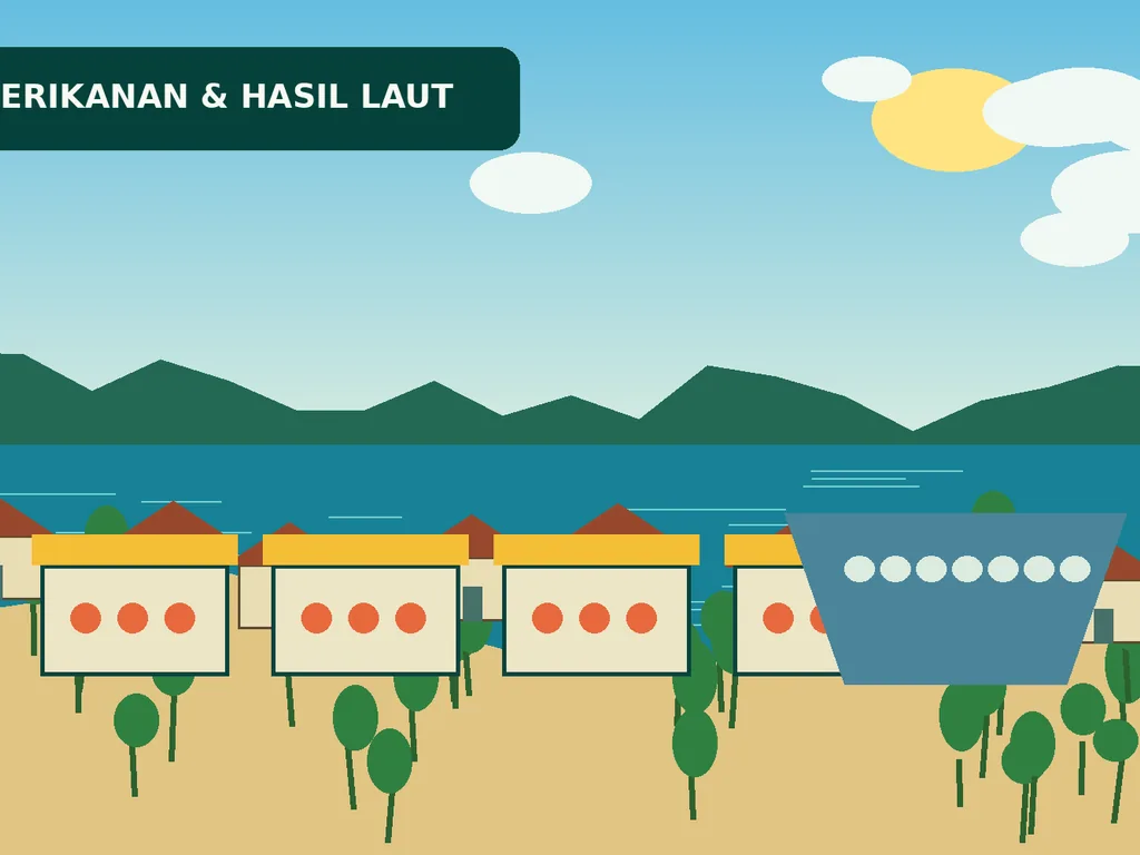 Ilustrasi Pasar rakyat & perdagangan Desa Berakit